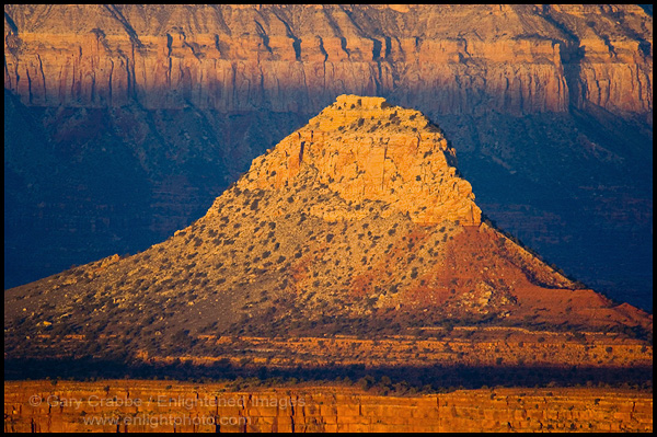 Photo: Morning light on rock formation near Point Sublime, North Rim, Grand Canyon National Park, Arizona