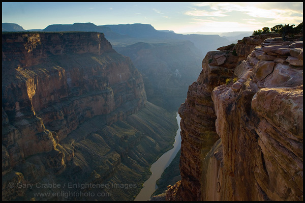Photo: Colorado River and steep cliffs at Toroweap Overlook, near Tuweep, North Rim, Grand Canyon National Park, Arizona
