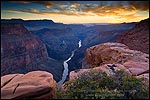 Picture: Sunset over the Colorado River from Toroweap Overlook, near Tuweep, North Rim, Grand Canyon National Park, Arizona