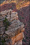 Picture: Rock detail near the edge of the canyon on the South Rim, Grand Canyon National Park, Arizona 