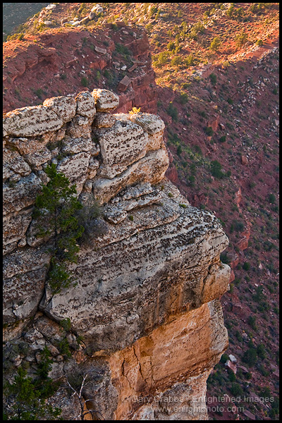 Photo: Rock detail near the edge of the canyon on the South Rim, Grand Canyon National Park, Arizona