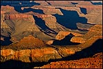 Picture: Sunset light on rock formations, Grand Canyon National Park, Arizona