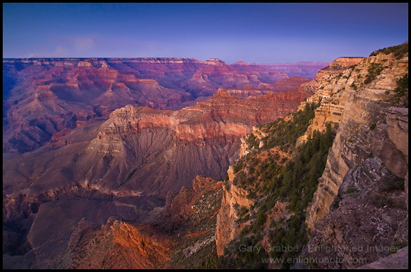 Photo: Evening light over canyon from Yavapai Point, South Rim, Grand Canyon National Park, Arizona