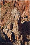 Picture: Rock spire inside the canyon below the South Rim, Grand Canyon National Park, Arizona