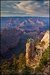 Picture: Rock pinnacle near the canyon rim, near Yavapai Point, Grand Canyon National Park, Arizona
