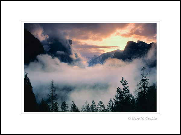 Photo: Clearing fog and winter sunrise in Yosemite Valley, Yosemite National Park, California