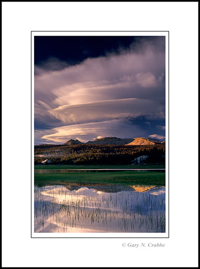 Photo: Lenticular cloud forming over Ragged Peak and Tuolumne Meadows, Yosemite National Park, California