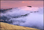 Picture: Evening fog rolling in over the East Bay Hills near Orinda, California