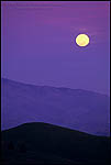 Picture: Full moon rising in evening over the Diablo Foothills, Contra Costa County, California