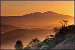 Picture: Golden sunrise light over East Bay Hills and Mount Diablo, Contra Costa County, California