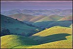 Photo: Morning light on green hills, Morgan Territory, Tassajara Region, Contra Costa County, California