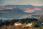 Overlooking Morro Bay and coastal hills at sunset, Central Coast, California