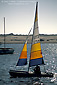 Sailboat in Morro Bay, Central Coast, California