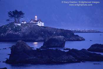 Evening over Battery Point Lighthouse, Crescent City, Del Norte County, California