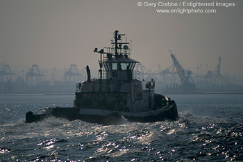 Tugboat at the Port of Los Angeles, San Pedro, California