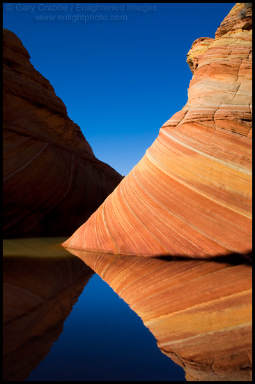 Photo: Sandstone Reflection at The Wave, Coyote Buttes, Paria - Vermillion Cliffs Wilderness, Arizona