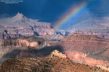 Rainbow in the Grand Canyon from Grandview Point, South Rim, Grand Canyon National Park, Arizona