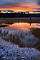 Stormy fall sunrise after snowstorm near Lower Geyser Basin, Yellowstone National Park, Wyoming