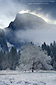 Clearing winter storm over Half Dome, Yosemite Valley, California