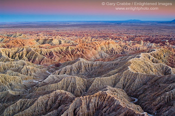 Evening light over the Borrego Badlands, Anza Borrego State Park, California