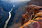 Overlooking the Colorado River from top of cliff at Toroweap, Grand Canyon National Park, Arizona