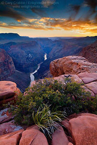 Sunset over the Colorado River at Toroweap, Grand Canyon National Park, Arizona