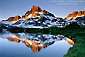 Sunrise on Banner Peak from 1000 Island Lake, Ansel Adams Wilderness, Eastern Sierra, California