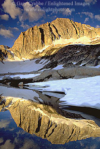 Sunrise Reflected on North Peak, near Yosemite