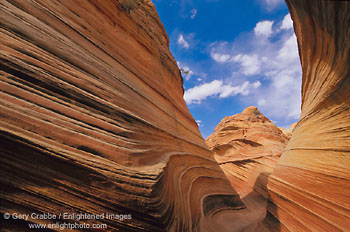 Sandstone formations at the Wave, near Page, Arizona