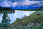 Storm clouds over the Grand Teton Range and Snake River, from Oxbow Bend, Grand Teton National Park, Wyoming