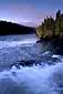 Morning mist rising over the Yellowstone River in fall, Yellowstone National Park, Wyoming