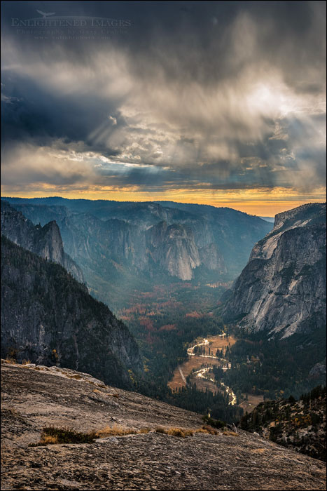 Image: Clouds over Yosemite Valley from North Dome, Yosemite National Park, California
