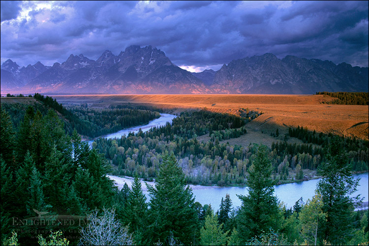 Image: Stormy sunrise over the Grand Tetons from the Snake River Overlook, Grand Teton National Park, Wyoming