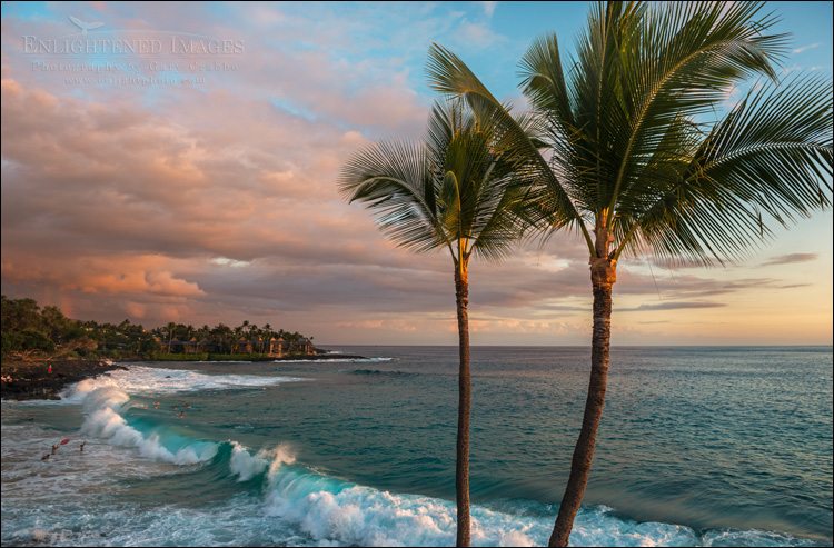 Photo: Sunset as seen from the Kona Magic Sands near White Sands Beach Park, Kailua-Kona, Big Island, Hawaii