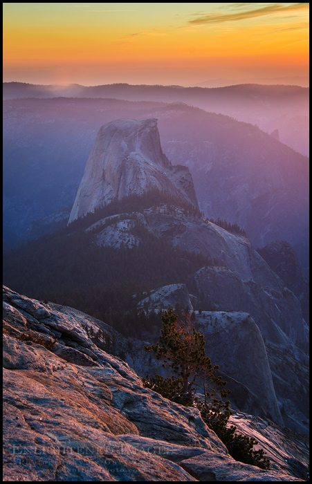 Half Dome as seen from the summit of Clouds Rest at sunset, Yosemite National Park, California - ID# TIGA-2248