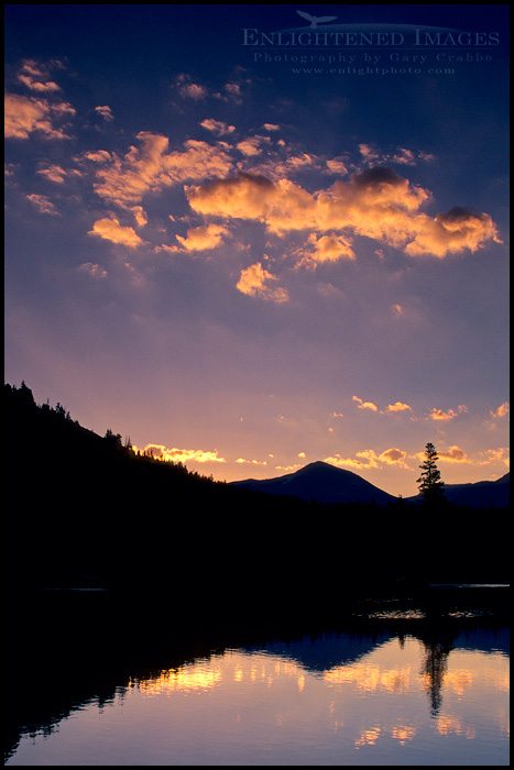 Clouds at sunrise reflected in the Tuolumne River, Tuolumne Meadows, Yosemite National Park, California - ID# YOS-0256