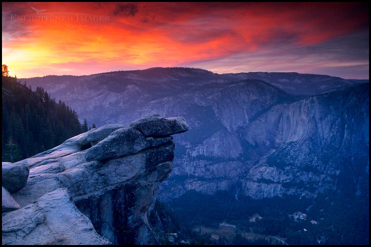 Sunset light on clouds above Yosemite Valley from Glacier Point, Yosemite National Park, California - ID# GPR-1069