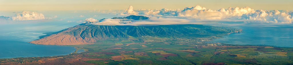 Photo: Panorama View of West Maui from Haleakala, Haleakala National Park, Maui, Hawaii