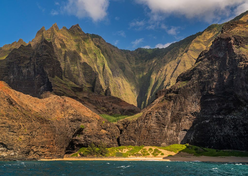 Photo: Steep Rugged cliffs and ridges  of the Na Pali Coast, Kauai, Hawaii