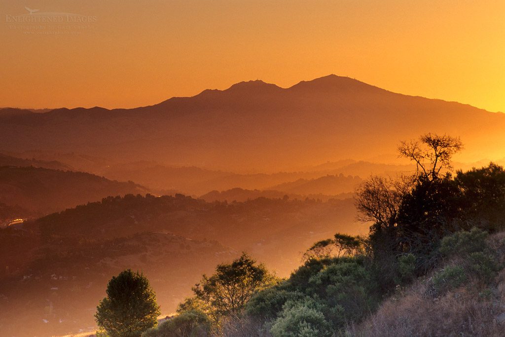 Photo: Sunrise over the Lamorinda Hills and Mt. Diablo, from Vollmer Peak, Contra Costa County, California