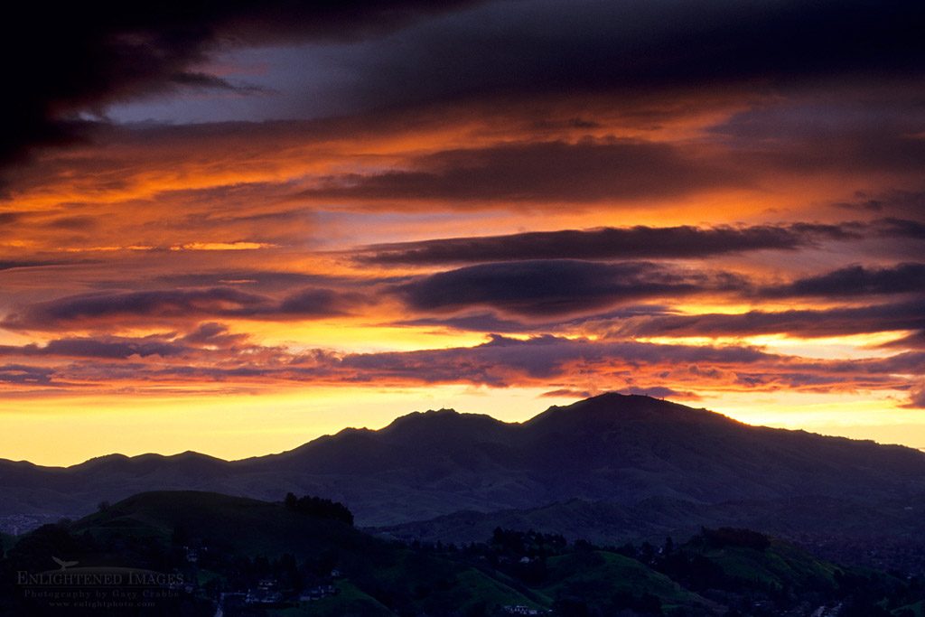 Photo: Storm clouds at sunrise over Mt. Diablo, from Lafayette Contra Costa County, California
