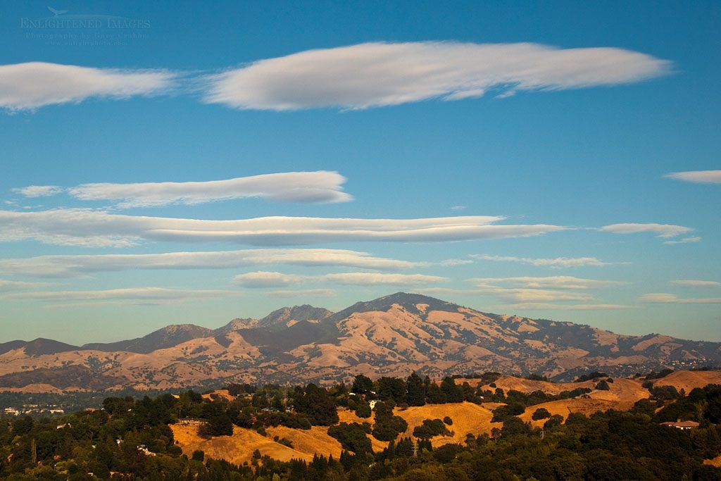 Photo: Lenticular clouds over Mount Diablo; as seen from Lafayette; California