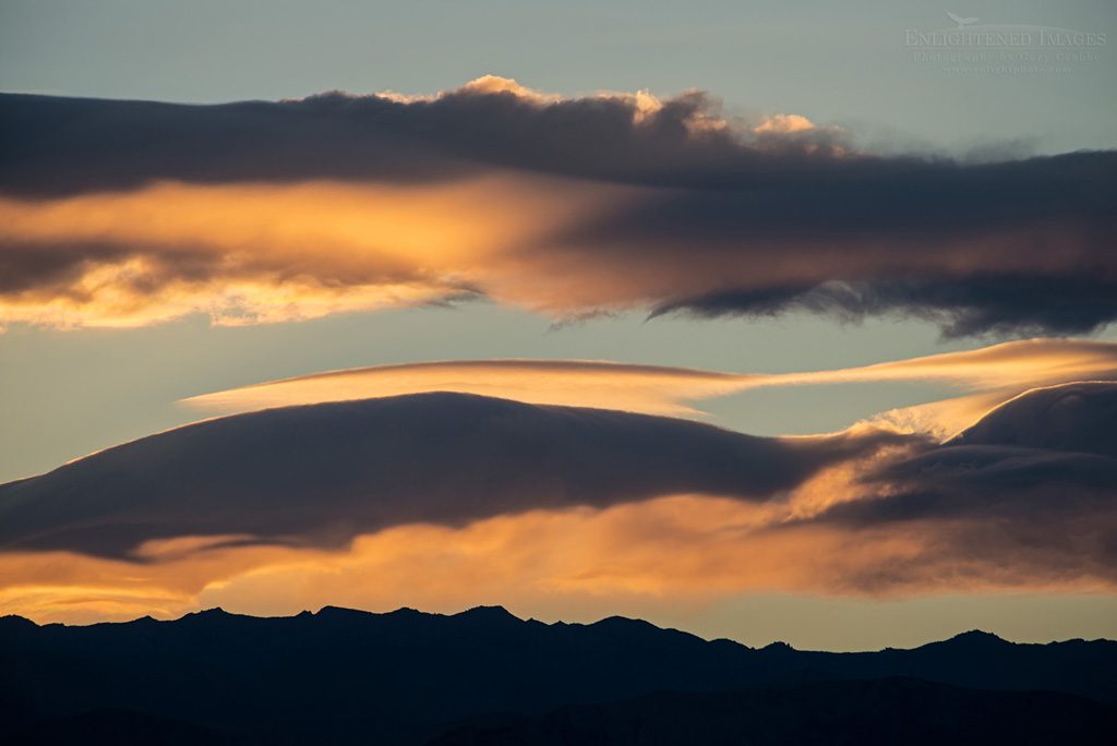 Photo: Clouds at sunset over the Panamint Mountain range in Death Valley National Park, California