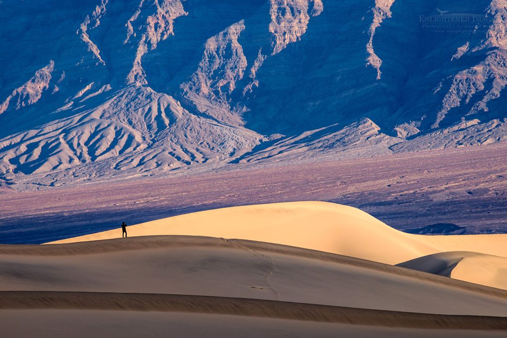 Photo: 'Figure in a Landscape' - Mesquite Flat Salt Dunes, near Stovepipe Wells, Death Valley National Park, California