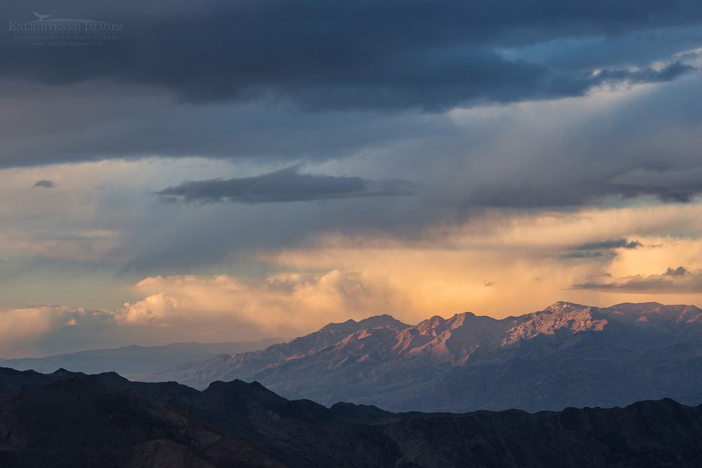 Photo: Storm Clouds over mountains seen from Aguereberry Point, Death Valley National Park, California