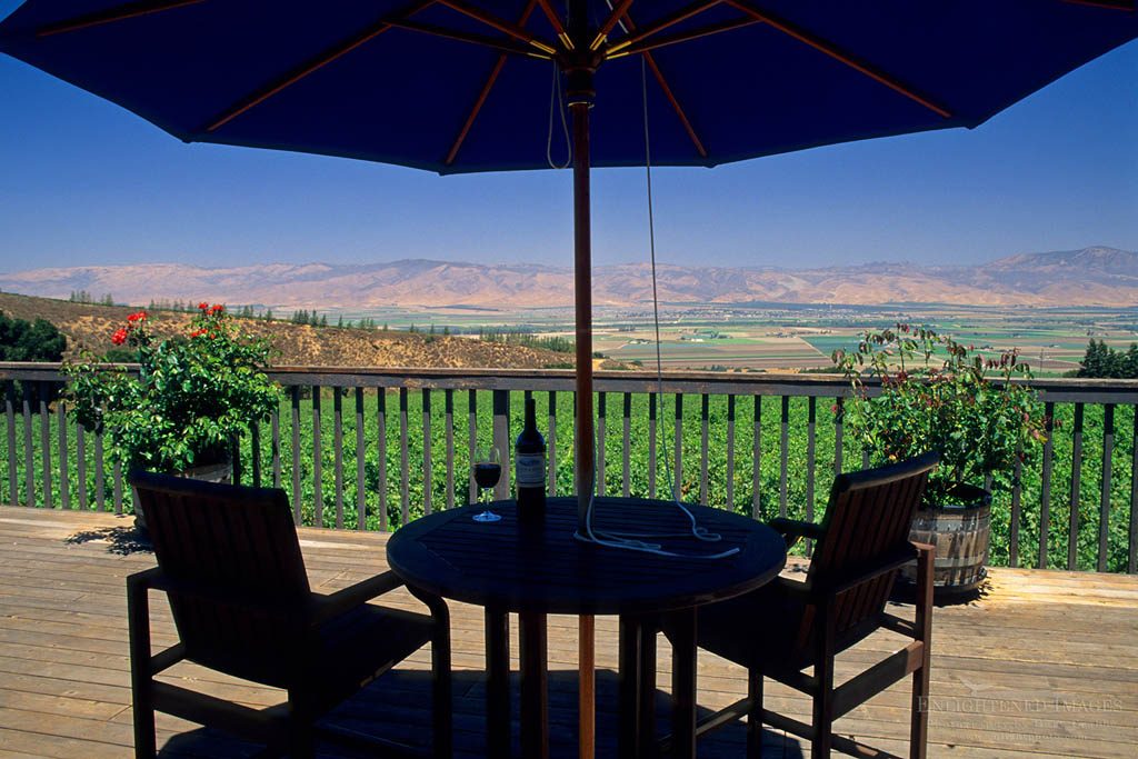 Photo: View from the deck of Hahn Estates / Smith & Hook Winery, Salinas Valley, Monterey County, California