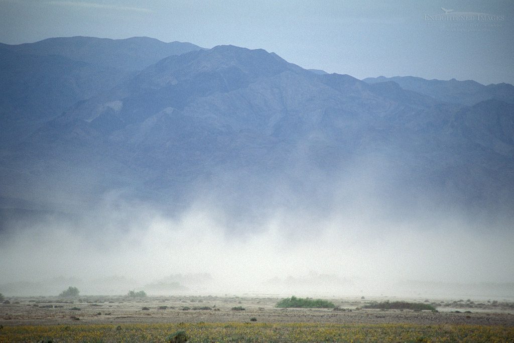 Photo: Sandstorm below the Panamint Mountains, near Furnac Creek, Death Valley National Park, California
