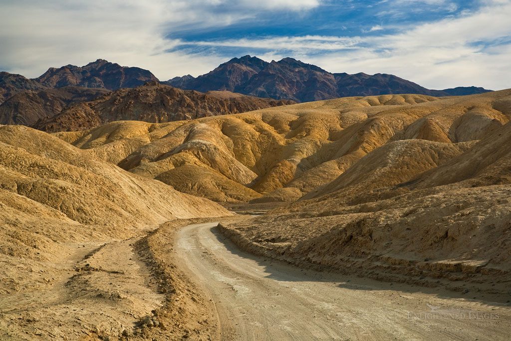 Photo: Dirt road through Twenty Mule Team Canyon, Death Valley National Park, California