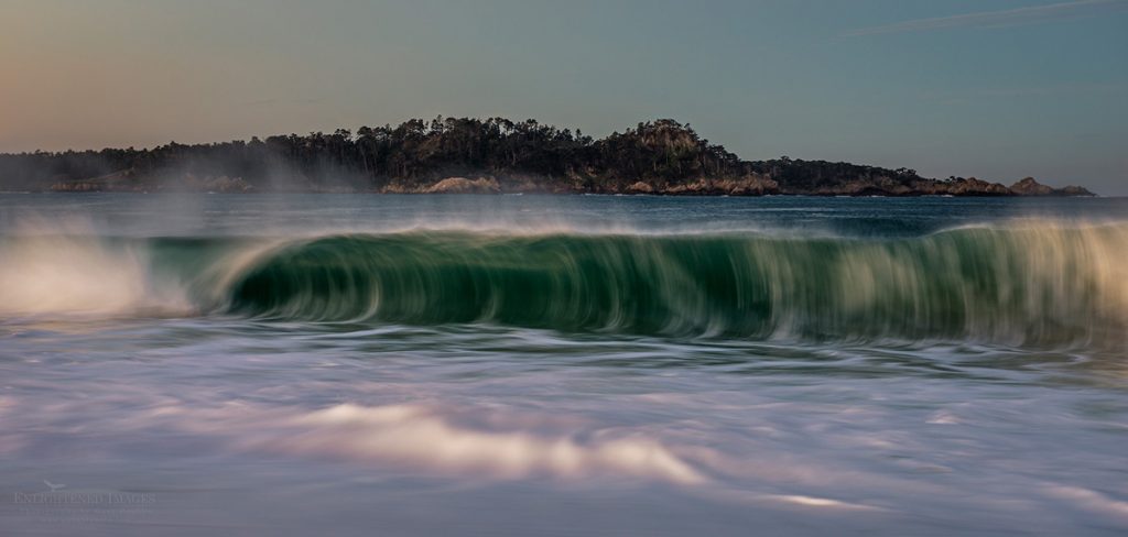 Photo: Wave breaking at Carmel River State Beach, Carmel-by-the-Sea, Monterey Peninsula, Monterey County, California