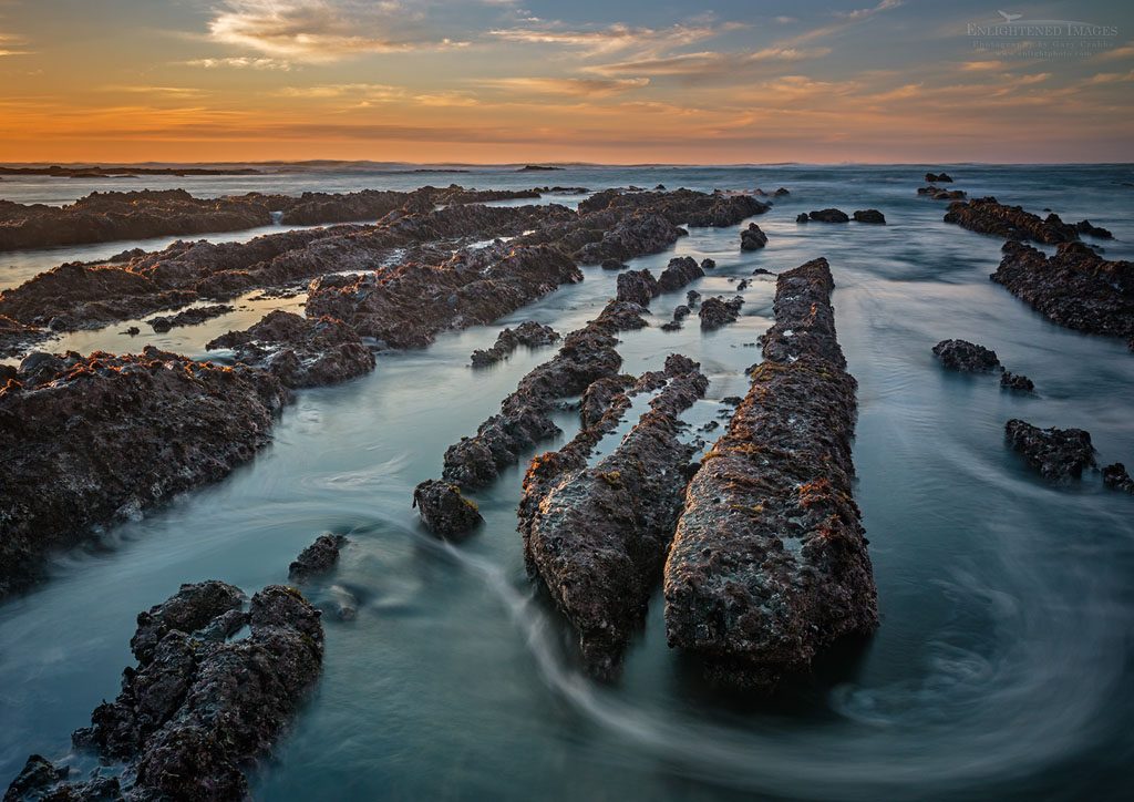 Photo: Rocks along the coastal intertidal zone at Fitzgerald Marine Reserve, Moss Beach, San Mateo County, California